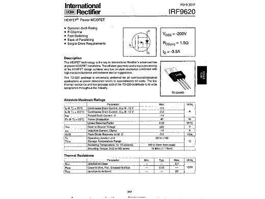 Транзистор IRF9620
