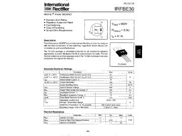 Транзистор IRFBE30 TO-220