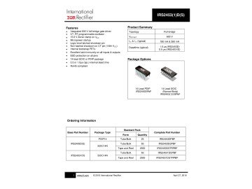 Интегрална схема IRS2453DSTRPBF SOP14
