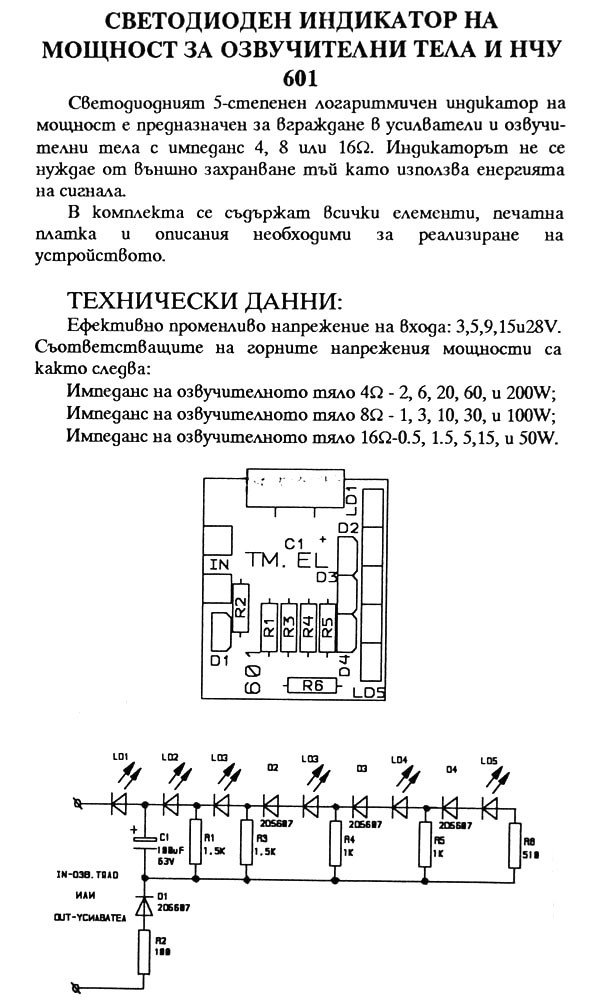 Светодиоден индикатор на мощност - КСП Електроникс