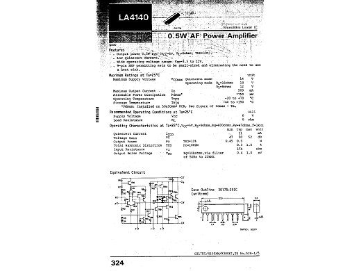 Интегр.схема  LA4140