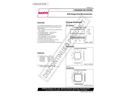 Интегрална схема  LC865008B-5582