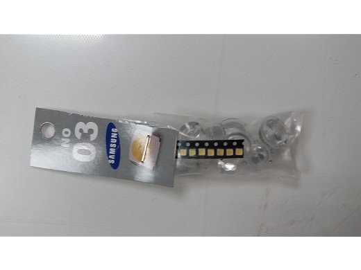 Светодиод LED 3V 1W SAMSUNG 3535 + LUPA 10PCS