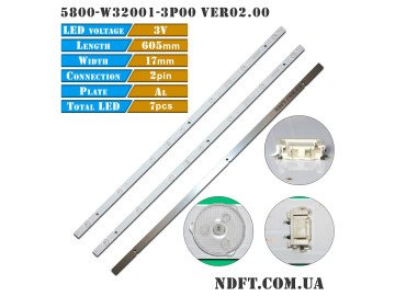 Диодна лента 1 бр/pc 5800-W32001-3P00 Ver02.00(3V) 32D3503V1W7C1B60617M