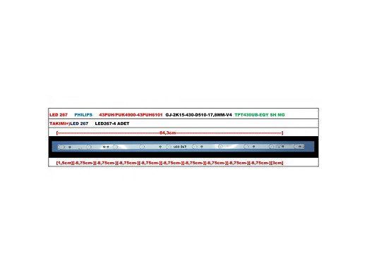 Диодни ленти комплект 5 бр/pcs LB-PF3528-GJD2P5C435X10-B/Hс лепенка за прикрепване