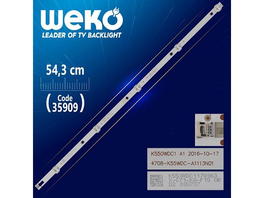 Диодни ленти комплект 8 бр/pcs K550WDC1 A1 2016-10-17 4708-K55WDC-A1113N01