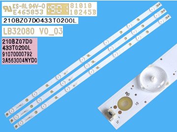 LED Backlight LB32080 set-3pcs with glue tape