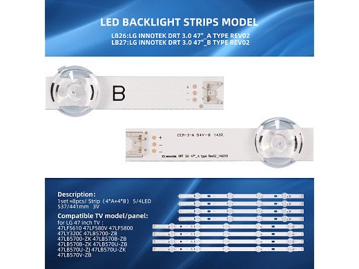Диодни ленти комплект 8 бр/pcs AGF78400901, AGF78401001