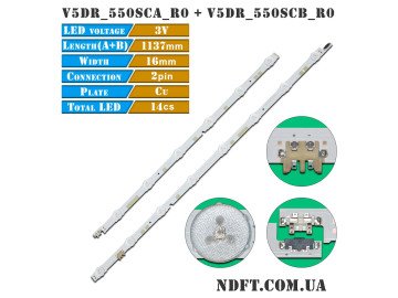 LED Backlight V5DR-550SCA-R0 LED334