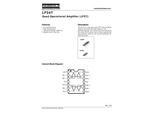 Интегр.схема  LF347N DIP-14