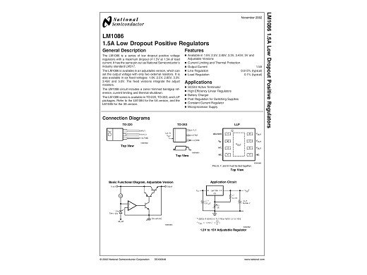 Интегр.схема  LM1086IS-3.45V