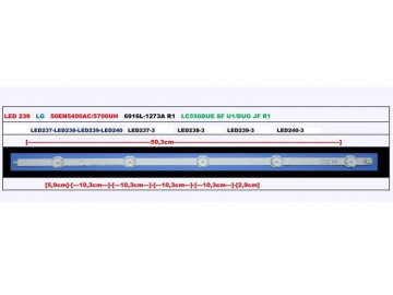 Led Backlight 50INCH ROW2.1 6916L-1273A LED239