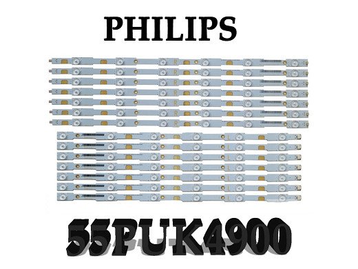 Диодни ленти комплект 14 бр/pcs.LB55037 55" EVTLBM550E0601 с лепенка за прикрепване