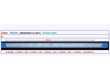 Диодна лента 1 бр/pc  LBM460P0601-AI-3  LED66