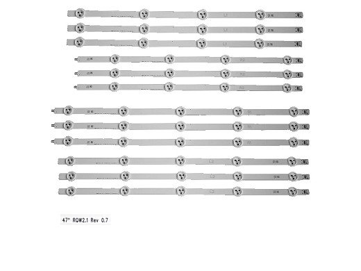 Диодни ленти комлект 12 бр/pcs. AGF78400801 Original 47'' ROW2.1 REV0.7