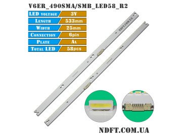 Led Backlight V6ER_490SMA-B set-2 LED1036-7