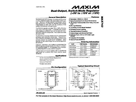 Интегр.схема MAX743CWE SO-16