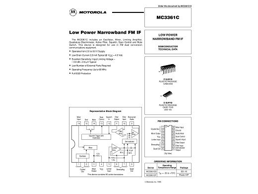 Интегр.схема  MC3361BPG  SMD