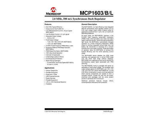 Интегр.схема MCP1603T