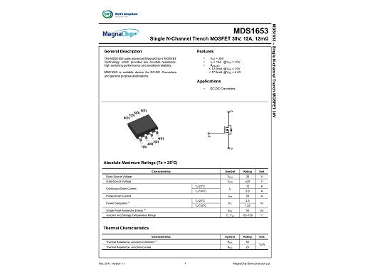 Транзистор MDS1653 SO-8