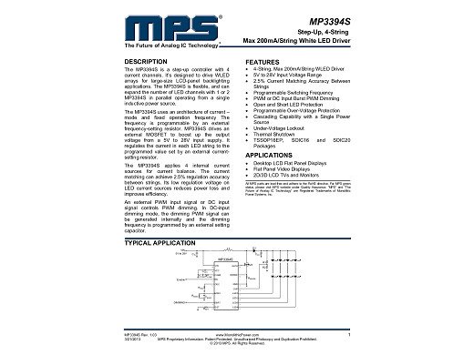 Интегр.схема MP3394ES-LF-Z SOIC-16