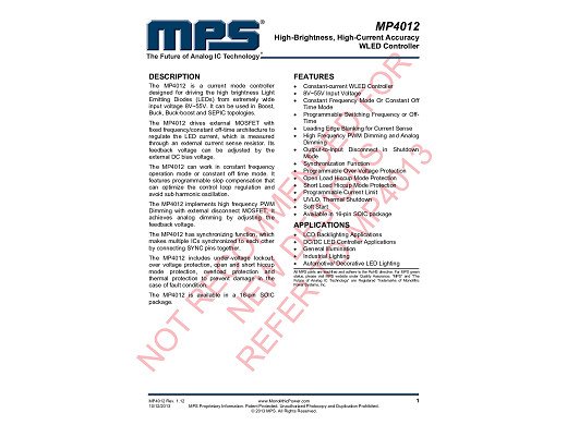 Интегр.схема MP4012DS  SOIC-16