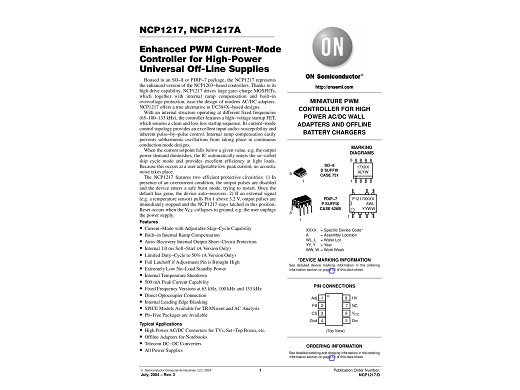 Интегр.схема NCP1217D06 SO-8