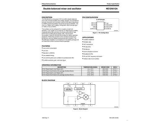 Интегр.схема  NE612A SA612A DIP-8