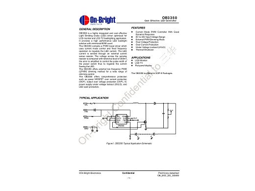 Интегр.схема OB3350 SO-8