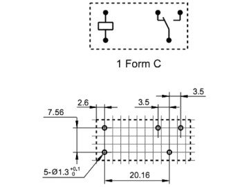 Реле HF115F/012-1Z1A