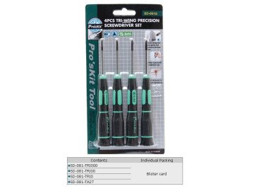 Комплект 4 отверки триъг.звезда OTV SD081G SCREW SD081G