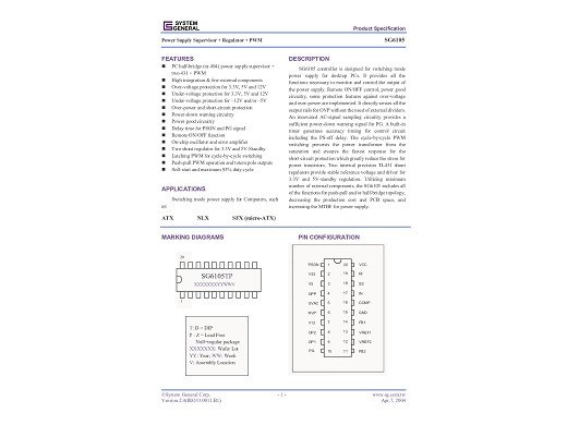 Интегр.схема  SG6105D DIP-20