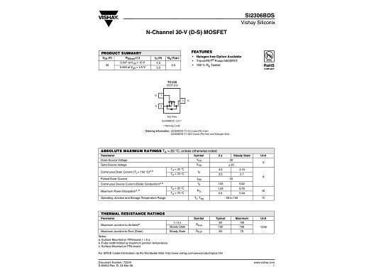 Транзистор SI2306BDS SOT-23