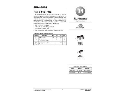 Интегрална схема  SN74LS174N