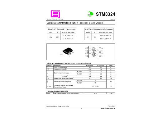 Транзистор STM8324 SO-8