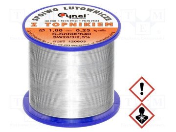 Soldering Wire 250g 1.0mm 60/40 flus SW26