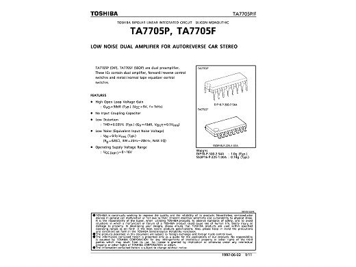 Интегр.схема  TA7705P