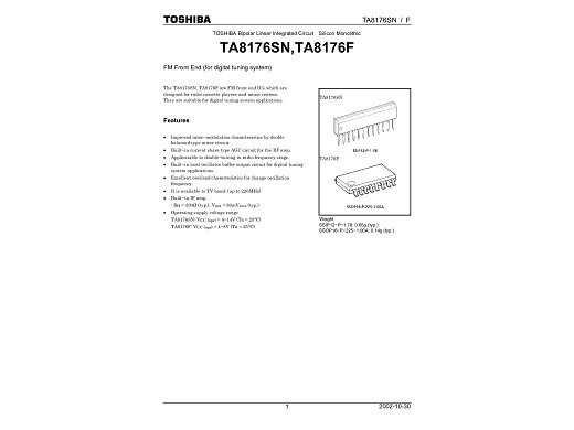 Интегр.схема TA8176SN