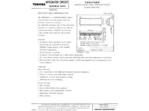 Интегрална схема  TA8659AN   DIP-64