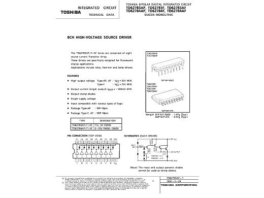 Интегр.схема  TD62783APG DIP-18