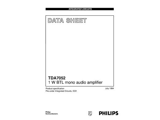 Интегр.схема  TDA7052 DIP-8