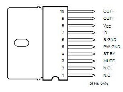 Интегрална схема  TDA7266L SIL-10