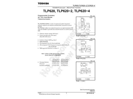 Интегр.схема  TLP620 DIP-4
