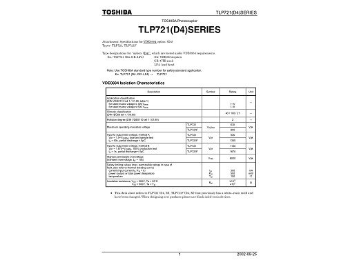Интегр.схема  TLP721 DIP-4