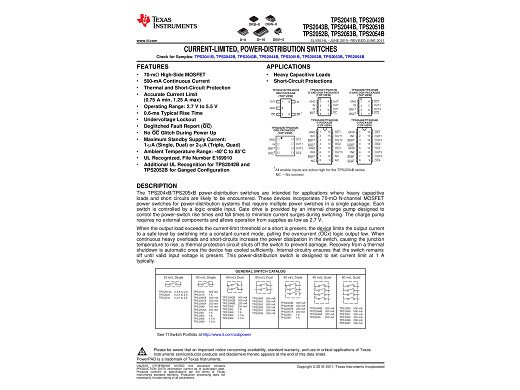 Интегрална схема  TPS2051BDBVR SOT23 5pin PLJI