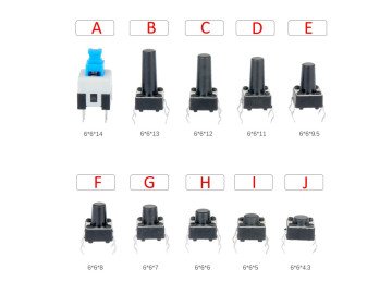 Tact Switch 4P 6x6 h5mm SW M08