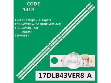 LED Backlight 17DLB43VER8 small jack set-3 tape