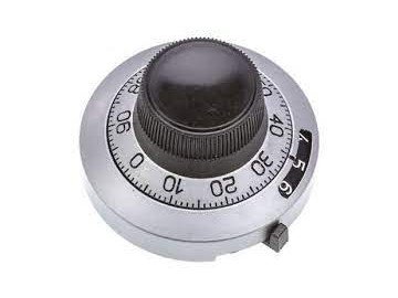 Potentiometer knob-scale