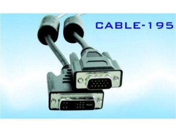 CABLE-195 DVI 12+5  TO VGA15 MALE 1.5m