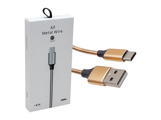 Кабел CABLE USB-TYPE-C 1.0m 1.2A METAL